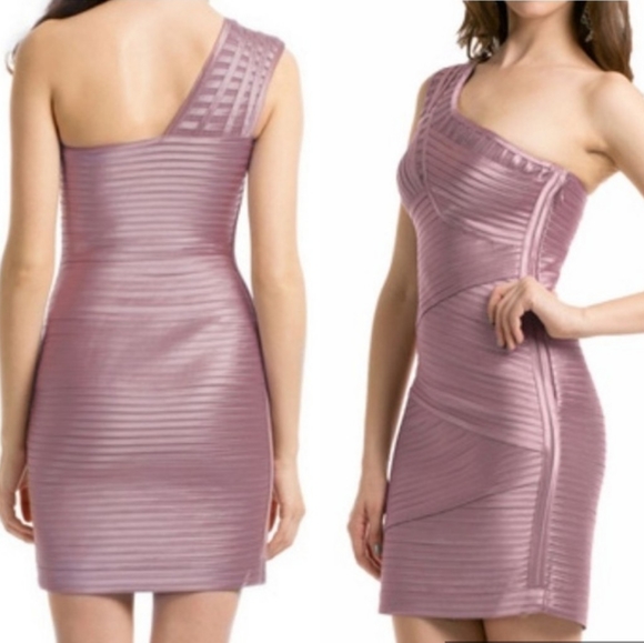 BCBG | Last Chance - One-shoulder Bodycon Cocktail Dress - Picture 13 of 13
